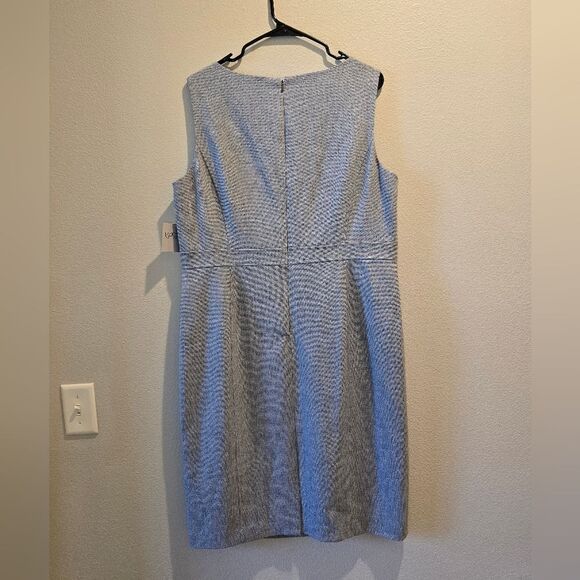 Kasper Classic Gray Midi Dress Sz 16 NWT - Picture 3 of 3
